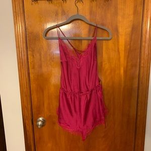 Victoria’s Secret Pink Lace Romper Size Medium